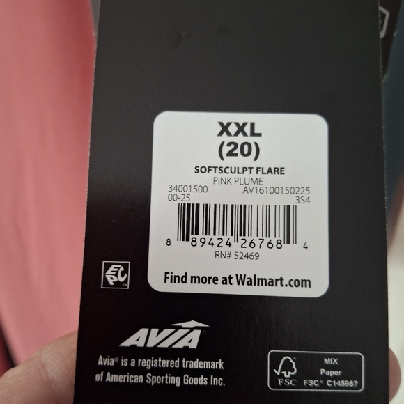 Avia Women's XXL (20) Soft Sculpt Flare Exercise Leisure Pants Pink Plume NWT - Picture 5 of 8